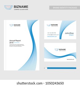 Borchure design element with blue theme and creative design vect