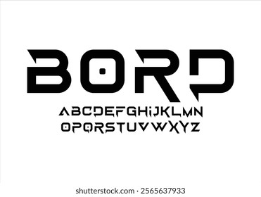 Bord font for logo and headline. Isolated vector typeset