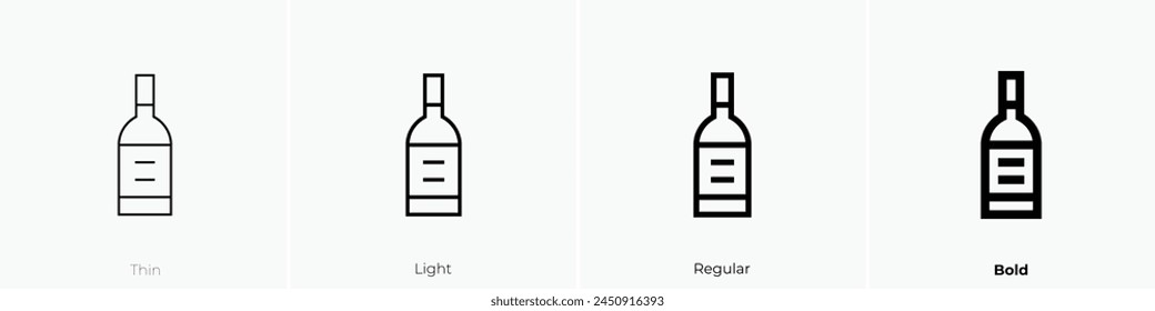 bordeaux icon. Thin, Light Regular And Bold style design isolated on white background