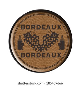 Bordeaux label stamp vector illustration