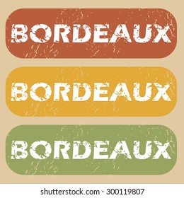 Bordeaux on colored background