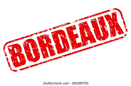 BORDEAUX red stamp text on white
