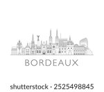 Bordeaux skyline cityscape vector illustration