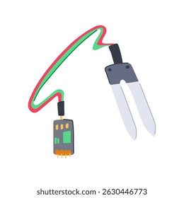 Caricatura del sensor de humedad del suelo de Burdeos. Chardonnay Merlot, Pinot Cabernet, Zinfandel Syrah Señal del sensor de humedad del suelo de Burdeos. Símbolo aislado Ilustración vectorial