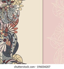 border with abstract hand-drawn pattern. ornament pattern