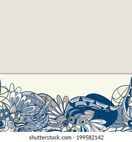 border with abstract hand-drawn pattern. ornament pattern