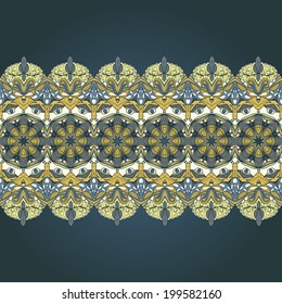 border with abstract hand-drawn pattern. ornament pattern