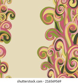 border with abstract hand-drawn pattern. ornament pattern