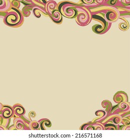 border with abstract hand-drawn pattern. ornament pattern
