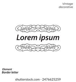 Border, Ästhetik, Vintage und Vektorgrafik Border Design-Elemente