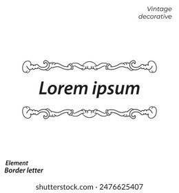 border, aesthetic, vintage and vector border design elements