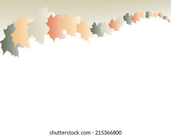 border autumn leafs overlapping