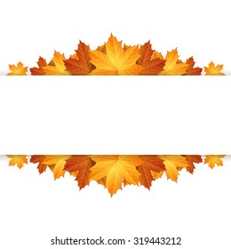 Border of autumn maples leaves.