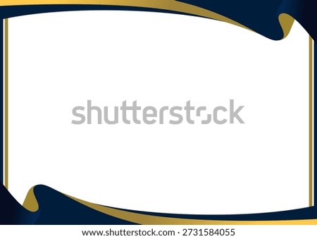border banner corner blue navy and golden certificate frame design. good for certificate frame design