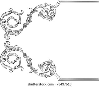 Border baroque elements