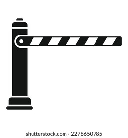 Icono de barrera de borde vector simple. Seguridad del tren. Detener cerrado