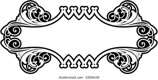 Border with a blank space inside