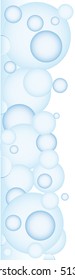 BORDER Blue water with bubbles vector illustration