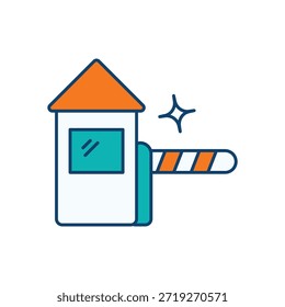 Ilustração de estoque de vetor de ícone de ponto de verificação de borda