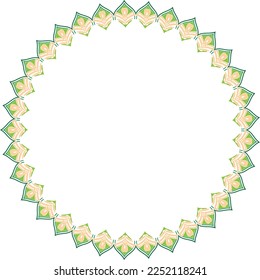 Border circle and abstract design