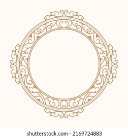 Border circle frame vintage vector illustration