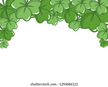 border clover decoration happy st patricks day vector illustration