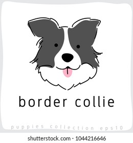 Border Collie : Dog Breed Collection : Vector Illustration