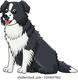 Border Collie Dog Cartoon Colored Clipart Stock Vector (Royalty Free ...