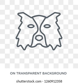 Border Collie dog icon. Trendy flat vector Border Collie dog icon on transparent background from dogs collection. High quality filled Border Collie dog symbol use for web and mobile