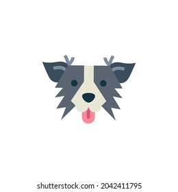 Border Collie Icon Isolated On White Background