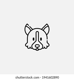 Border collie icon sign vector,Symbol, logo illustration for web and mobile