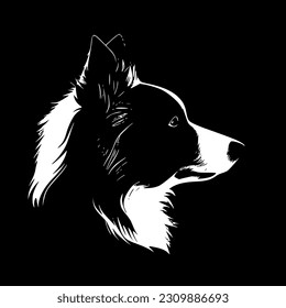 Border Collie - Minimalist and Flat Logo - Vector illustration