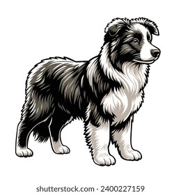 
Border Collie vector isolated. This versatile design is ideal for prints, t-shirt, mug, sticker, poster, and many other tasks. Good for any commercial use.