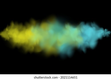Border Of Colorful Smoke Pattern In Black Background. Isolate Of Png Smoke Of Fire. Smog Of Water Steam Which Isolated On Black Background. It Also Can Use For Holy Festive In Vector Illustration