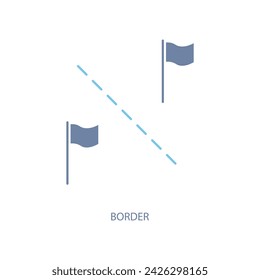 border concept line icon. Simple element illustration. border concept outline symbol design.