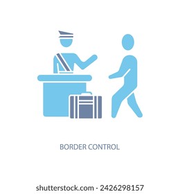 icono de línea de concepto de control de bordes. Ilustración de elemento simple. diseño de símbolo de esquema de concepto de control de borde.