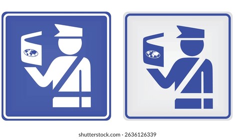 Sinal de controle de borda. ilustração de vetor