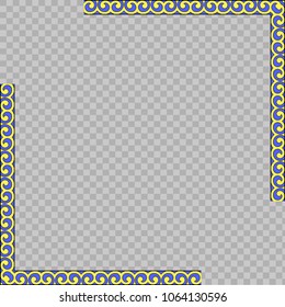 Border corner ethnic style. Vector Illustration.