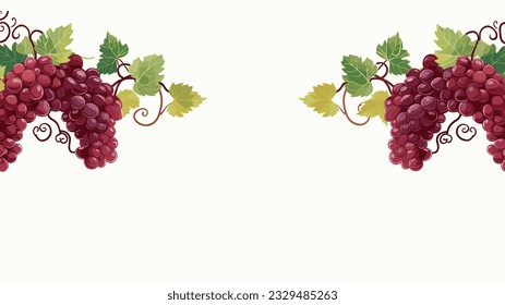 a border corner, with nothing in center with no text with grapes vector in the all side corner border 05