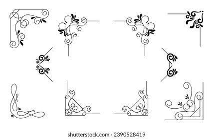 border corners ornament set collection