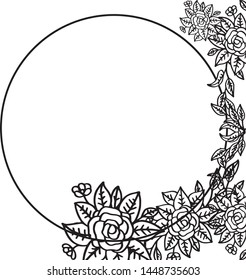 Border for the cover, decorative frame, wedding card. Vector