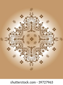 border created with flowers and squares