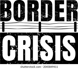 Diseño de crisis fronteriza con alambre de púas
