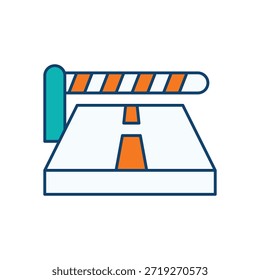 Ilustração de stock de vetor de ícone de travessia de borda