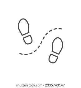 Border crossing line outline icon