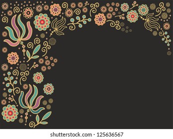 border decor with flowers