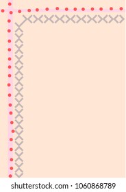 Border decorated A4 stationery Pad background vector texture