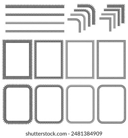 Border decoration design elements, vintage frames Decorative Seamless Border Design. This illustration relates to elegance, classic, retro, pattern, European, ornament, decoration, etc.