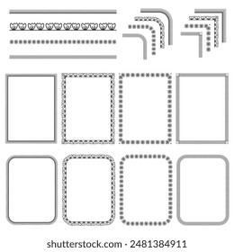 Border decoration design elements, vintage frames Decorative Seamless Border Design. This illustration relates to elegance, classic, retro, pattern, European, ornament, decoration, etc.