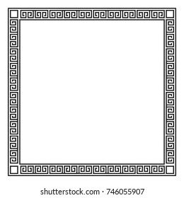 Border decoration elements  in Greece style. Vector collection